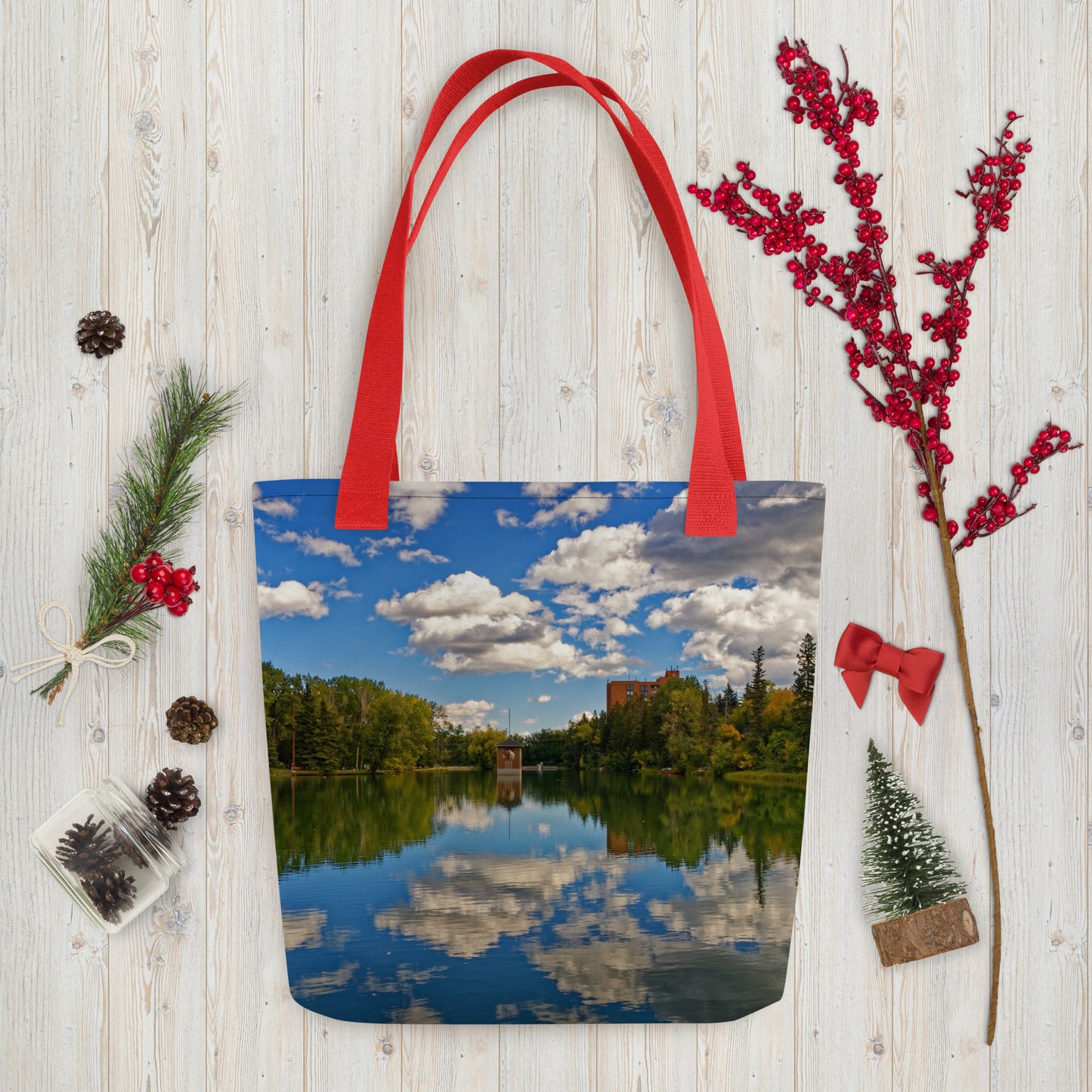 All-Over Tote Bag - Bowness Park Lagoon Fall