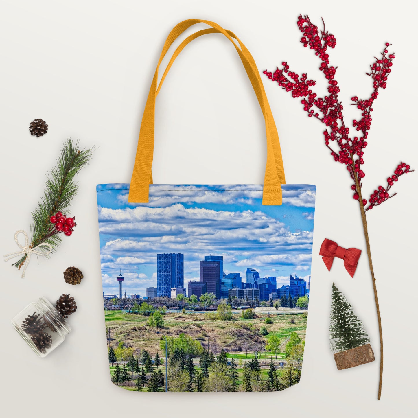 All-Over Tote Bag - Downtown Calgary Vista Heights Hill HDR