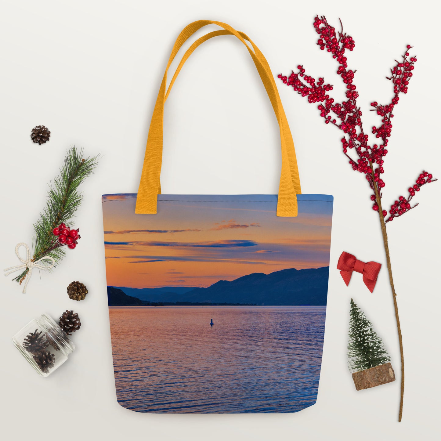 All-Over Tote Bag - Penticton Okanagan Lake Sunset