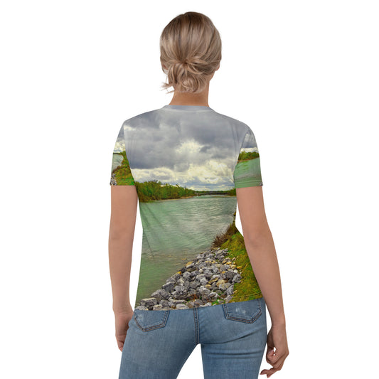 Women's All-Over T-Shirt - Calgary Bow River East Village