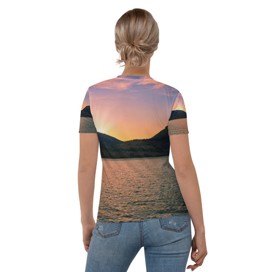 Women's All-Over T-shirt - Penticton Okanagan Lake Sunset
