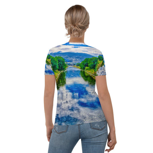 Women's All-Over T-shirt - Penticton Okanagan River Channel HDR