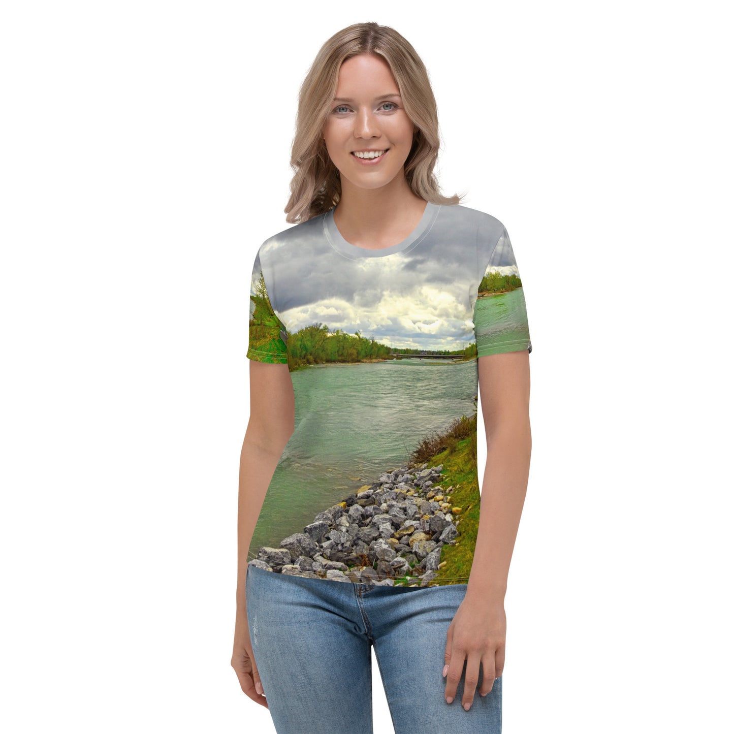 Women's All-Over T-Shirt - Calgary Bow River East Village