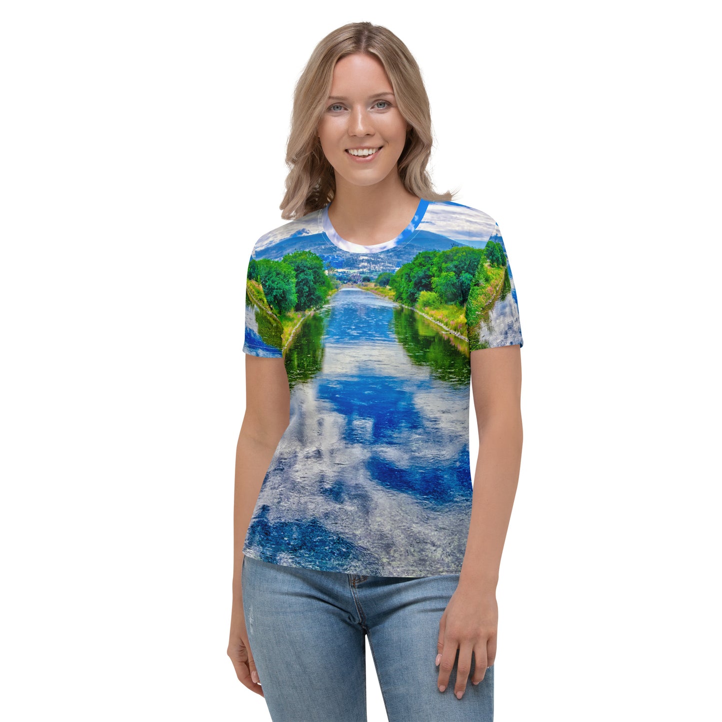 Women's All-Over T-shirt - Penticton Okanagan River Channel HDR