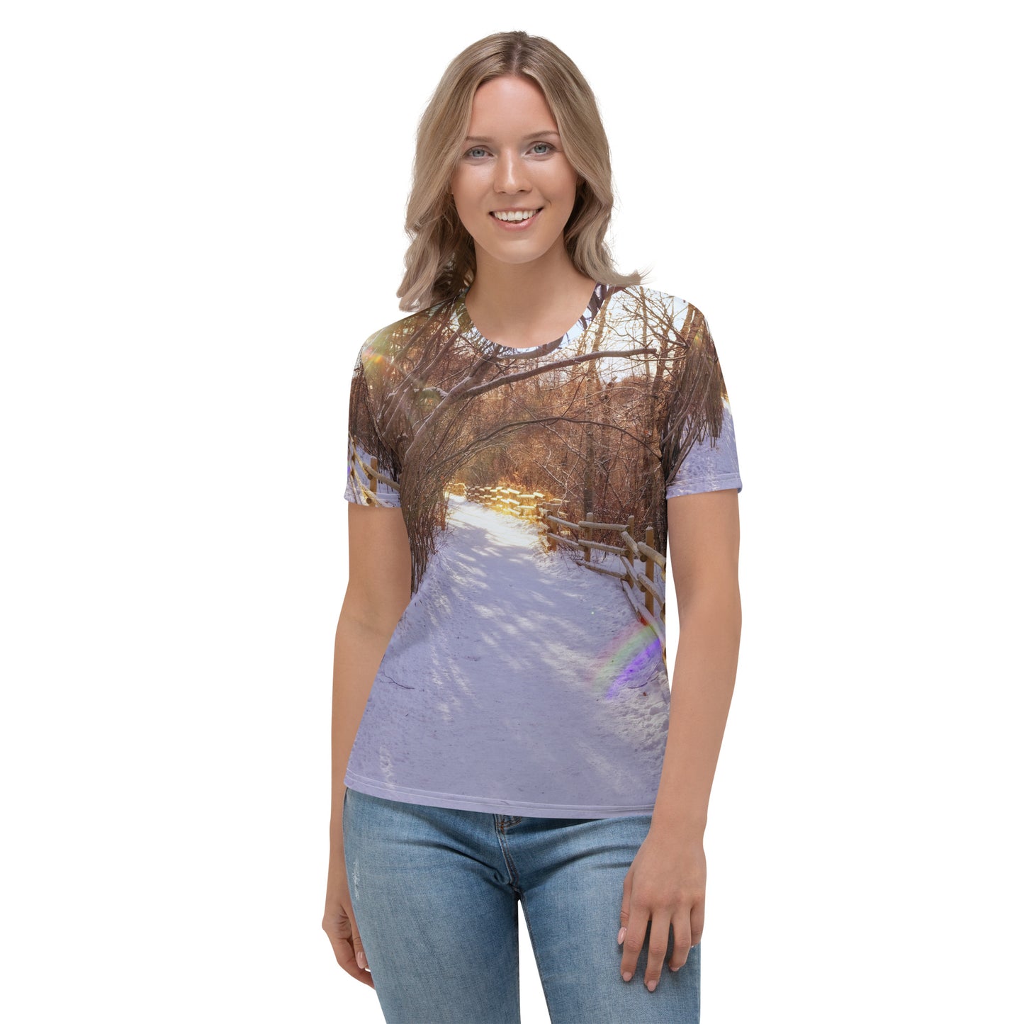 Women's All-Over T-Shirt - Riverdale Park Forest Winter
