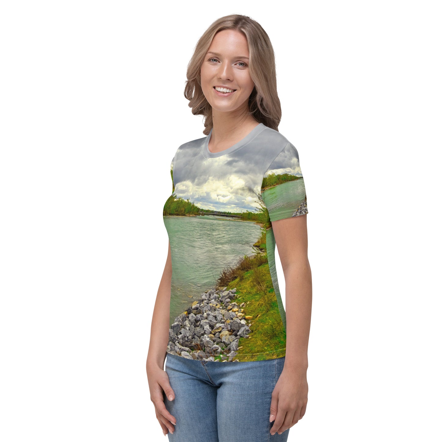 Women's All-Over T-Shirt - Calgary Bow River East Village