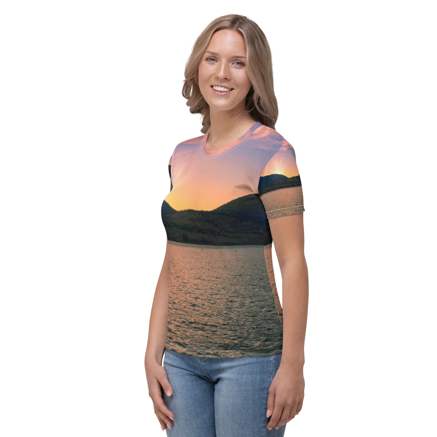 Women's All-Over T-shirt - Penticton Okanagan Lake Sunset