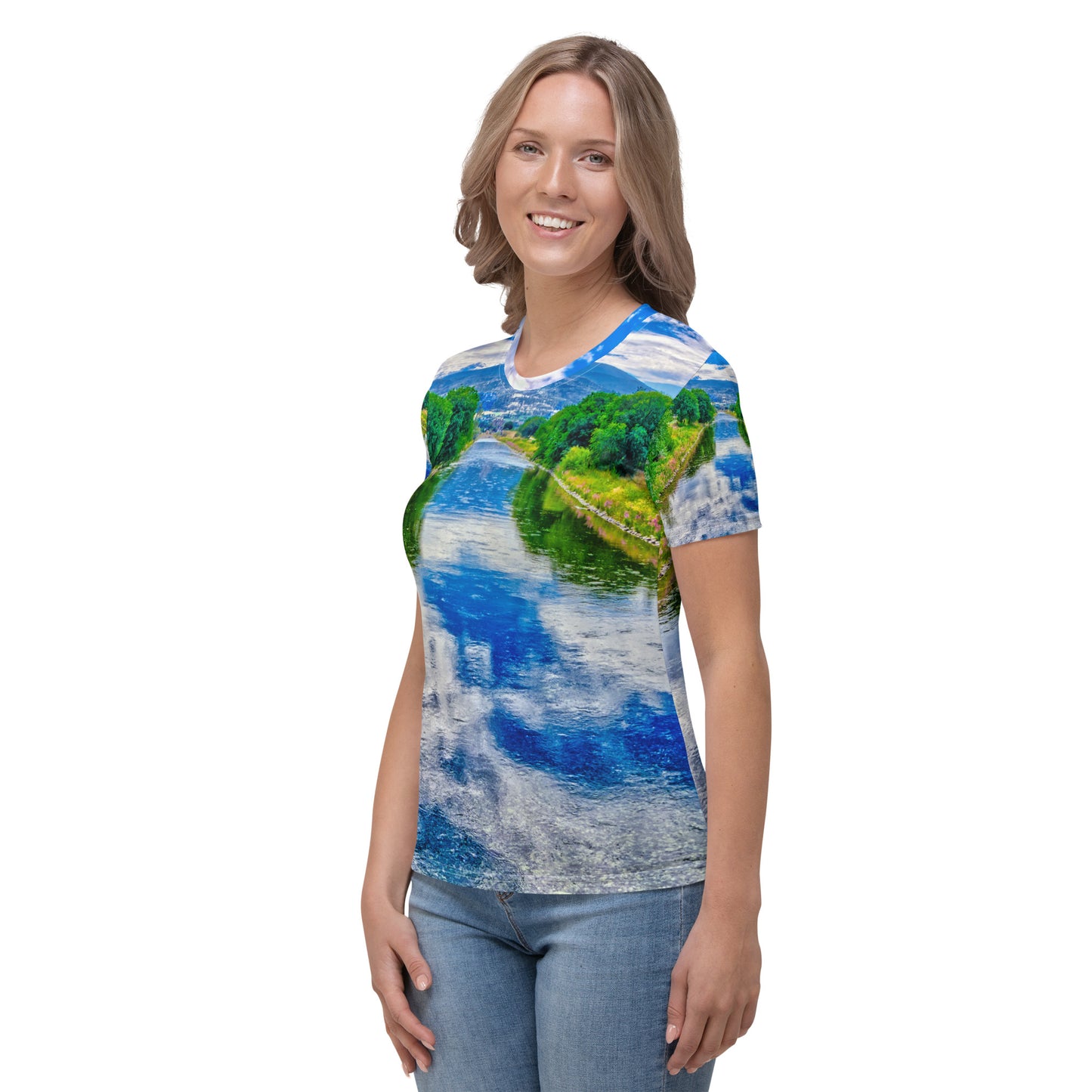Women's All-Over T-shirt - Penticton Okanagan River Channel HDR