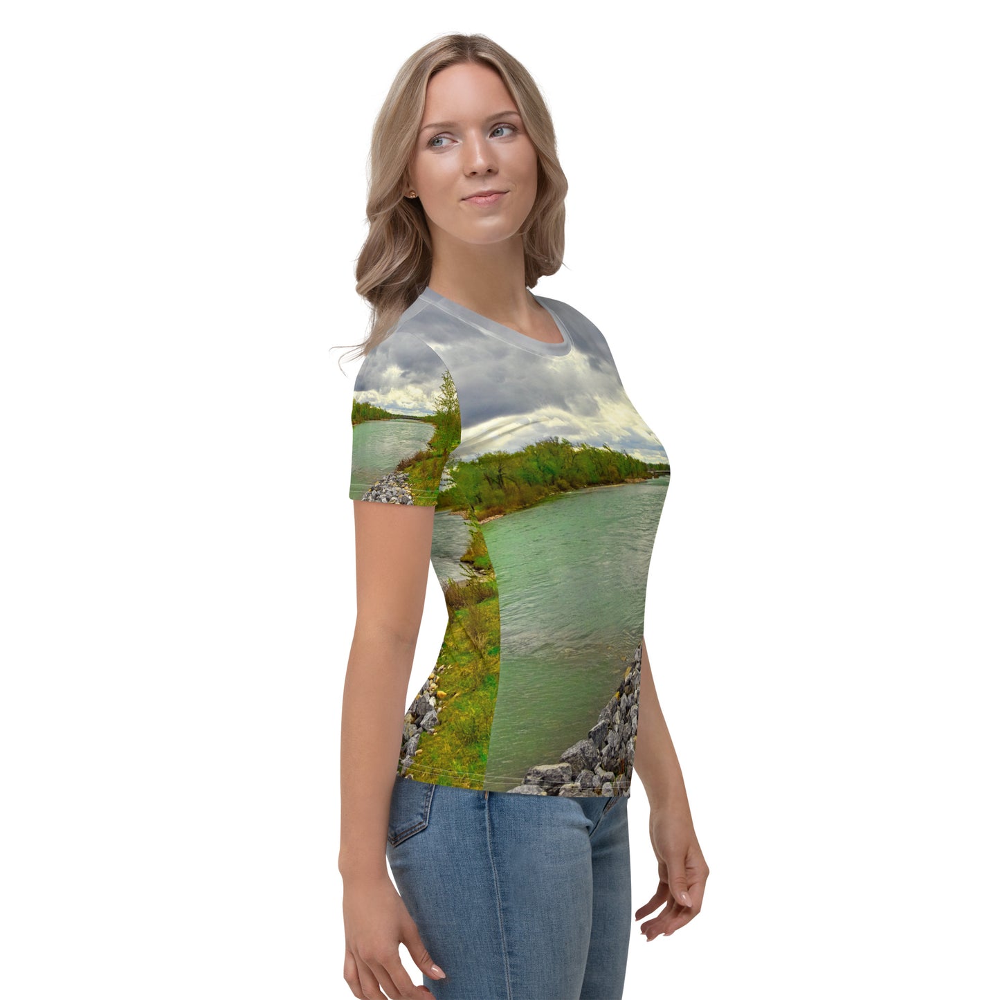 Women's All-Over T-Shirt - Calgary Bow River East Village