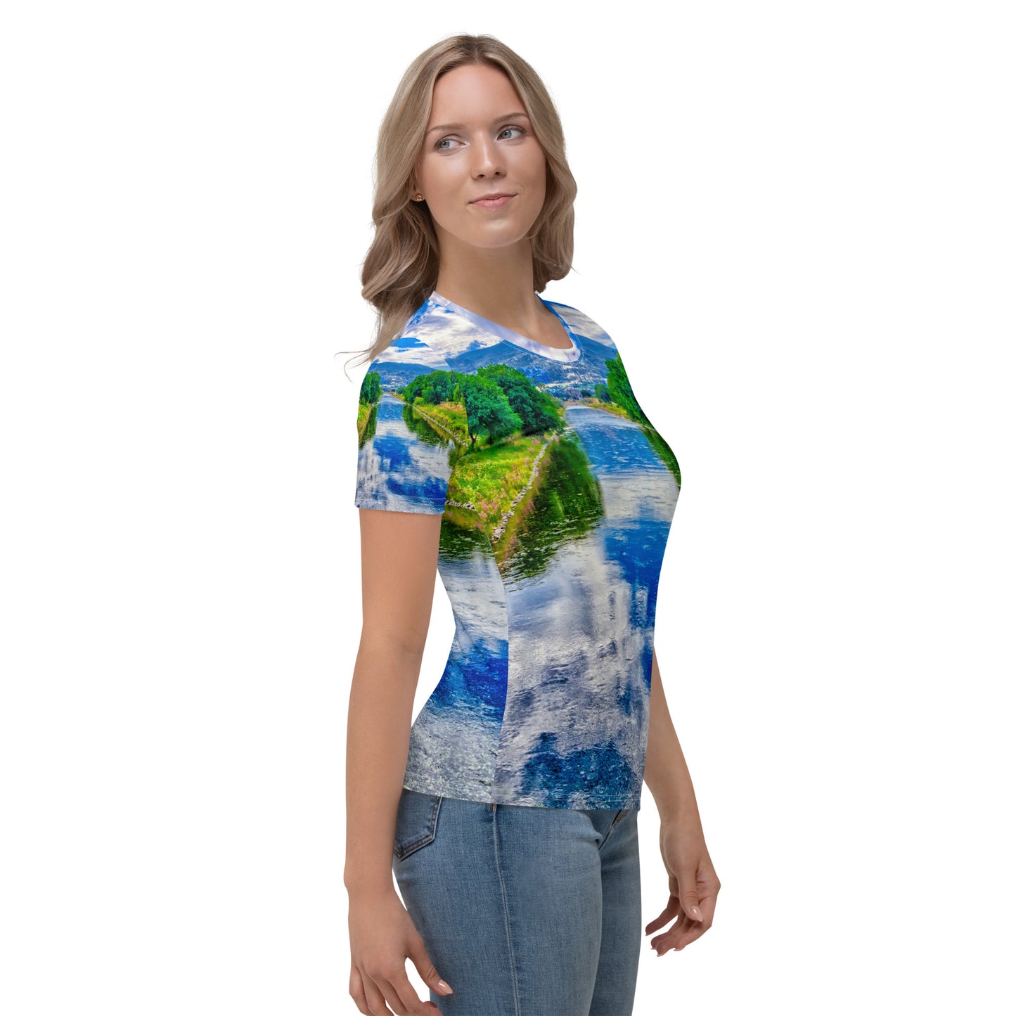 Women's All-Over T-shirt - Penticton Okanagan River Channel HDR