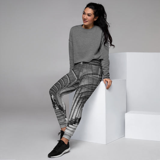 Women's Joggers - Downtown Calgary Hudson's Bay Sidewalk Black and White