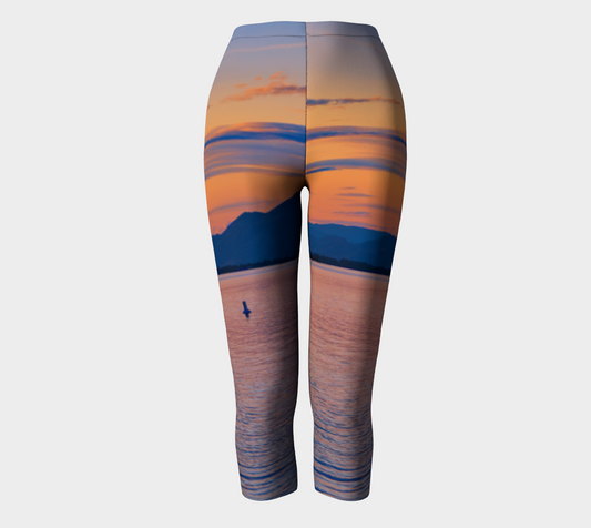 Women's Capris - Penticton Okanagan Lake Sunset