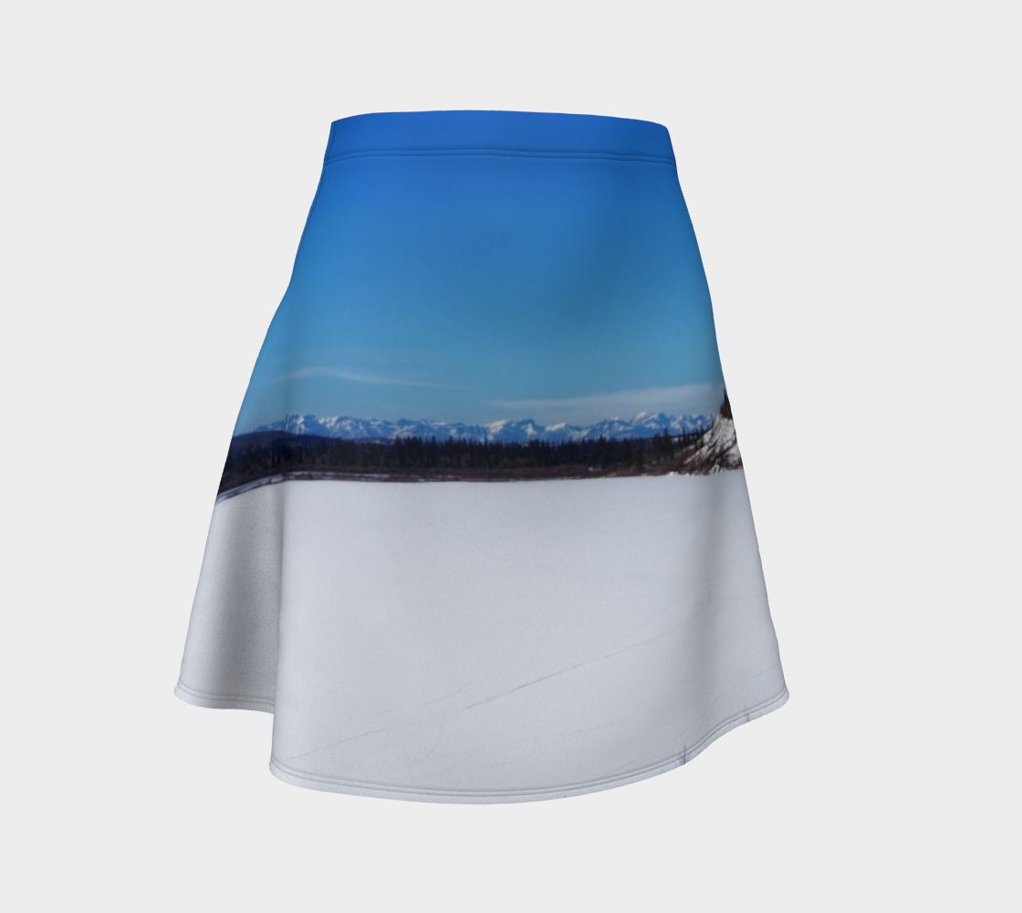 Women's Flare Skirt - Glenmore Reservoir Winter