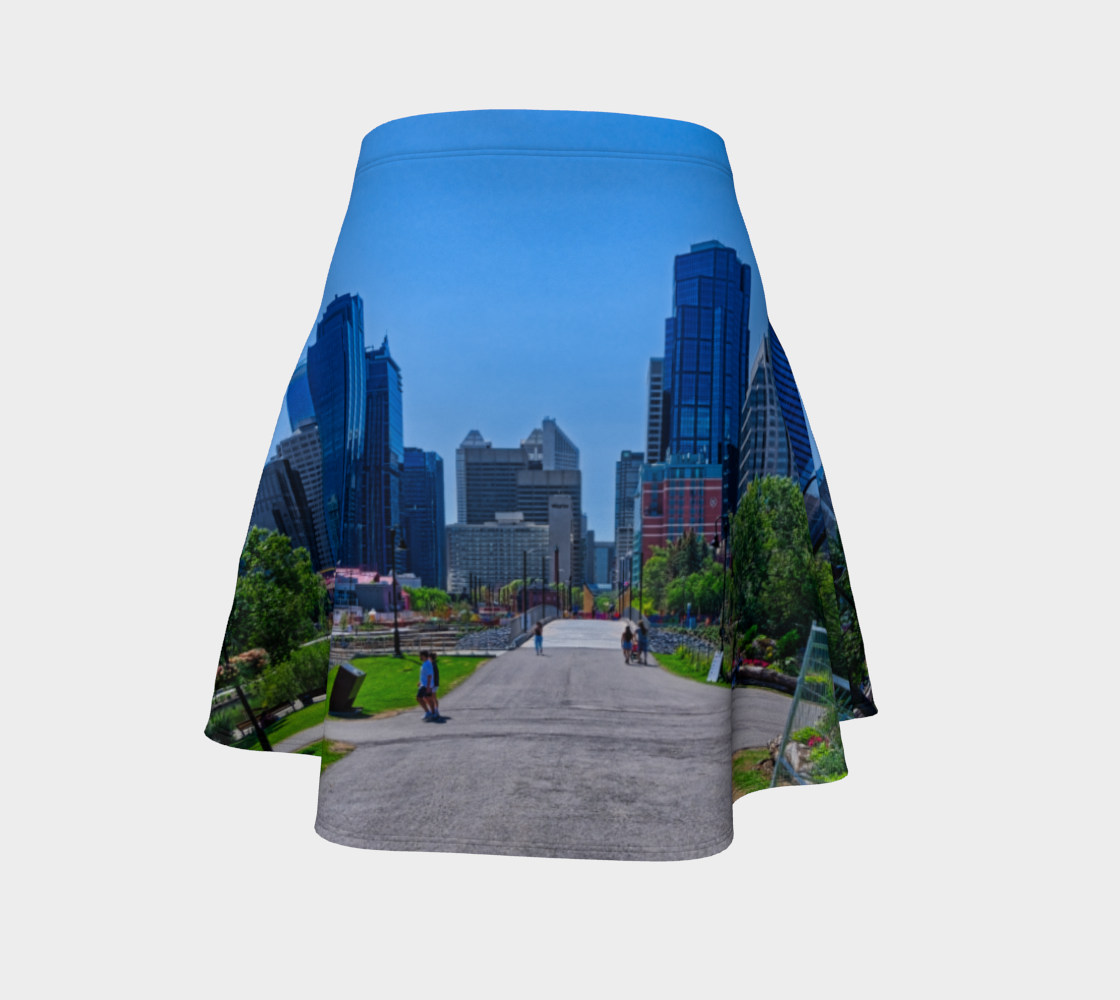 Women's Flare Skirt - Downtown Calgary Prince's Island Park HDR