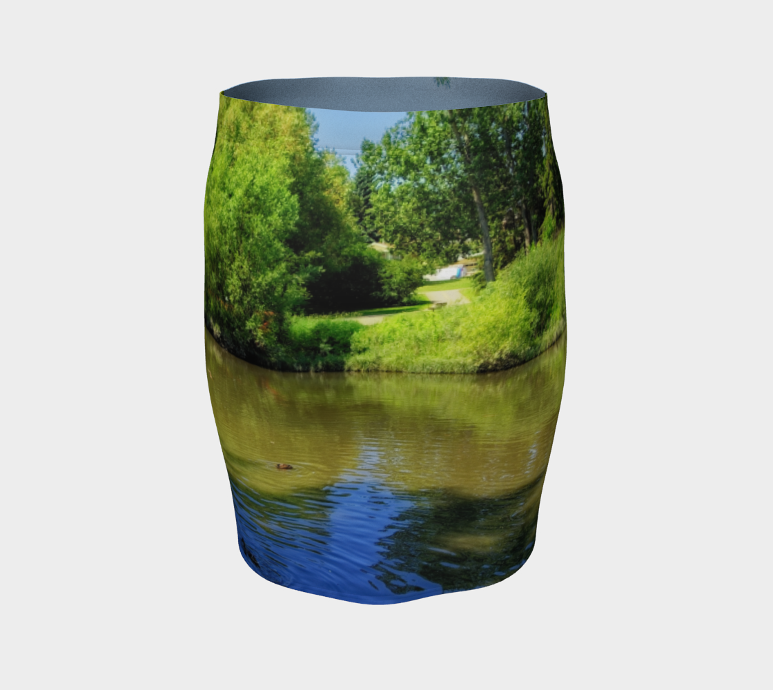Women's Fitted Skirt - Confederation Park Pond