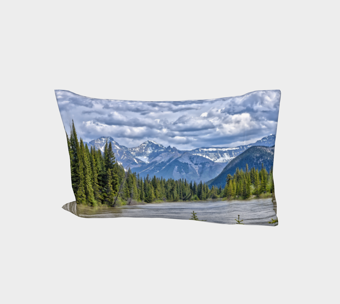 Bed Pillow Sleeve - Sundance Canyon Bow River HDR