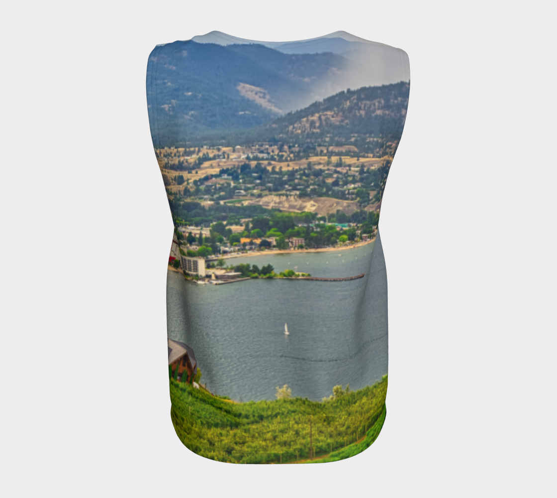 Women's All-Over Loose Long Tank Top - Penticton Munson Mountain