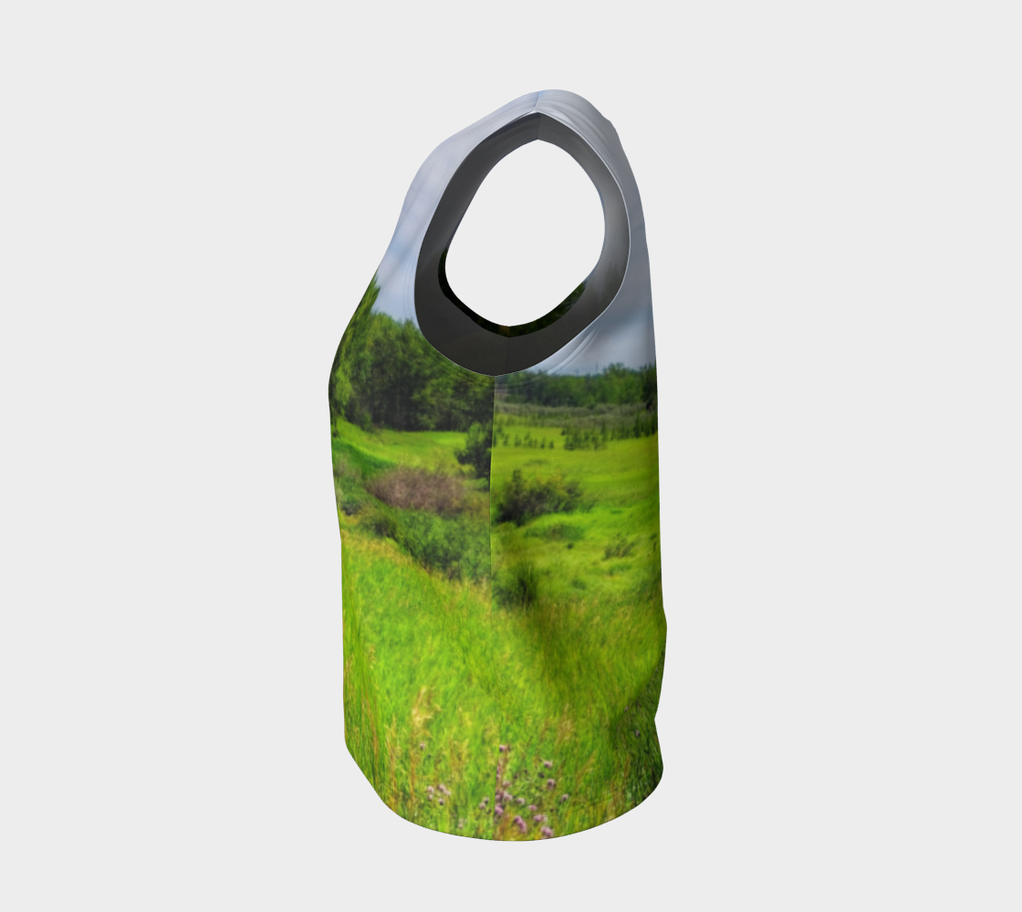 Women's All-Over Loose Regular Tank Top - Fish Creek Park Votier's Flats Meadow