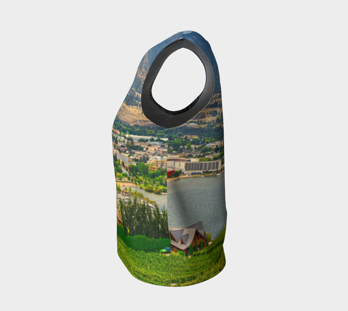Women's All-Over Loose Long Tank Top - Penticton Munson Mountain