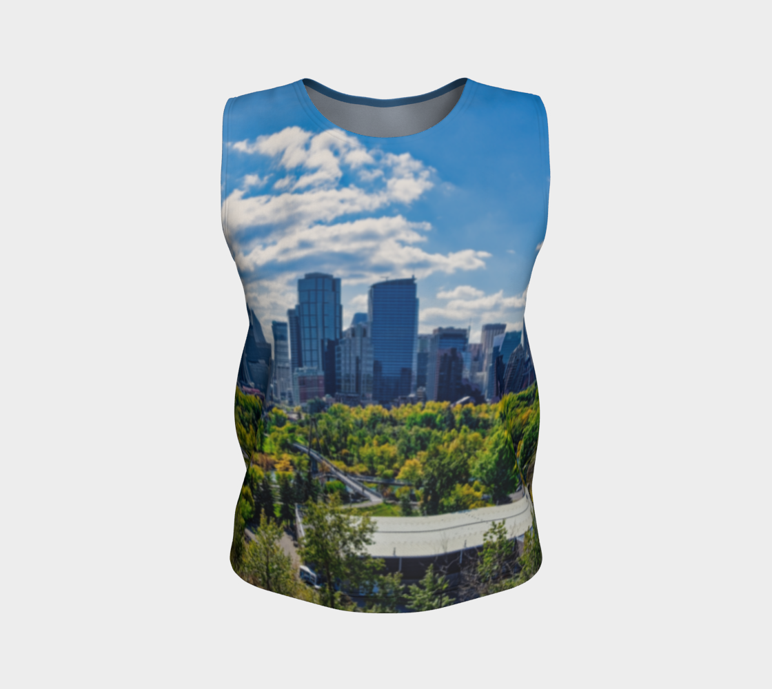 Women's Loose Regular Tank Top - Downtown Calgary McHugh Bluff Fall