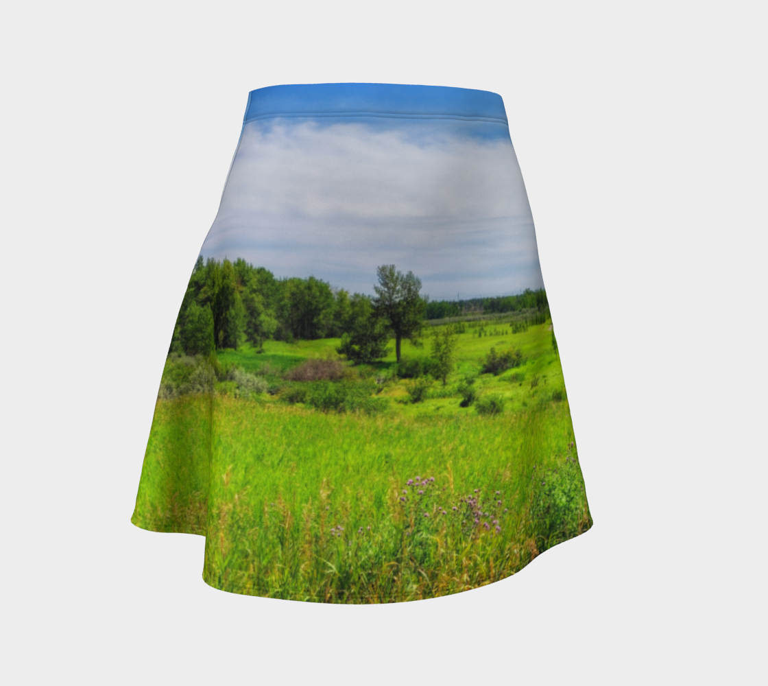 Women's Flare Skirt - Fish Creek Park Votier's Flats Meadow