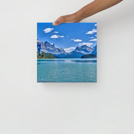 Canvas Print - Maligne Lake Spirit Island HDR