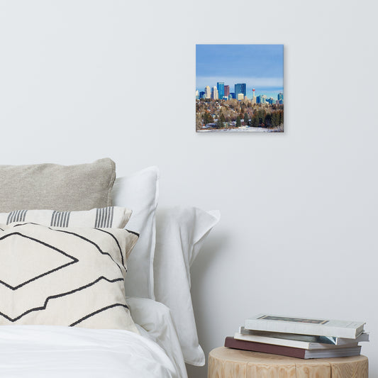 Canvas Print - Downtown Calgary River Park Winter HDR