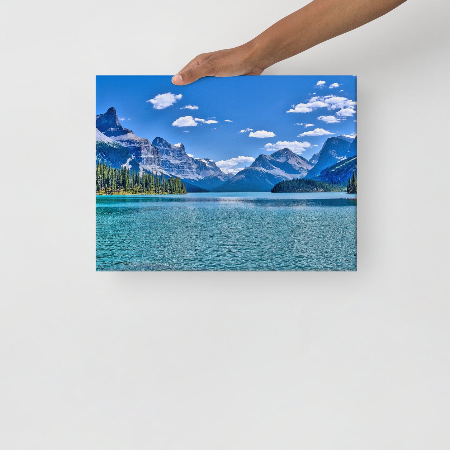Canvas Print - Maligne Lake Spirit Island HDR