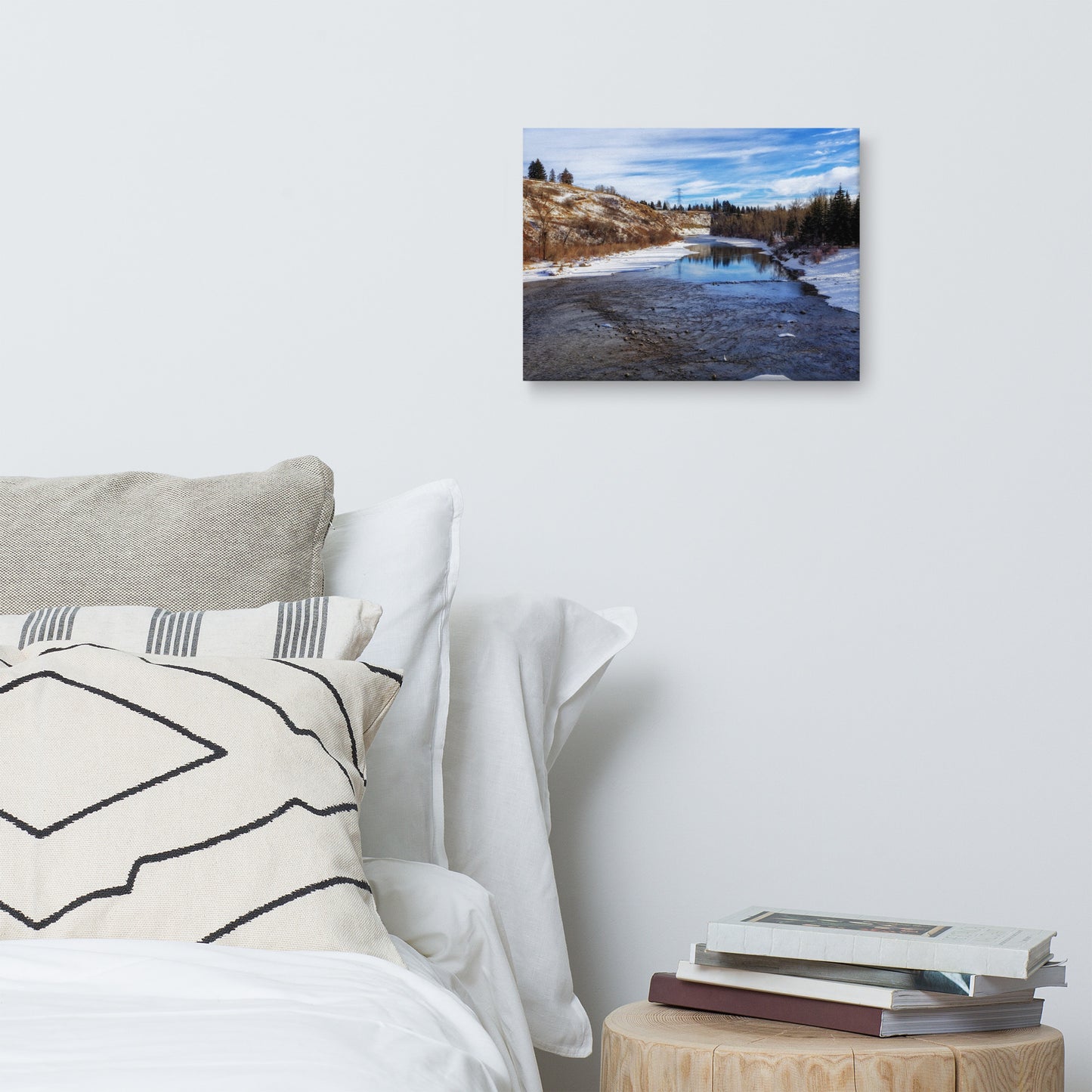 Canvas Print - Elbow River Sandy Beach Park Winter