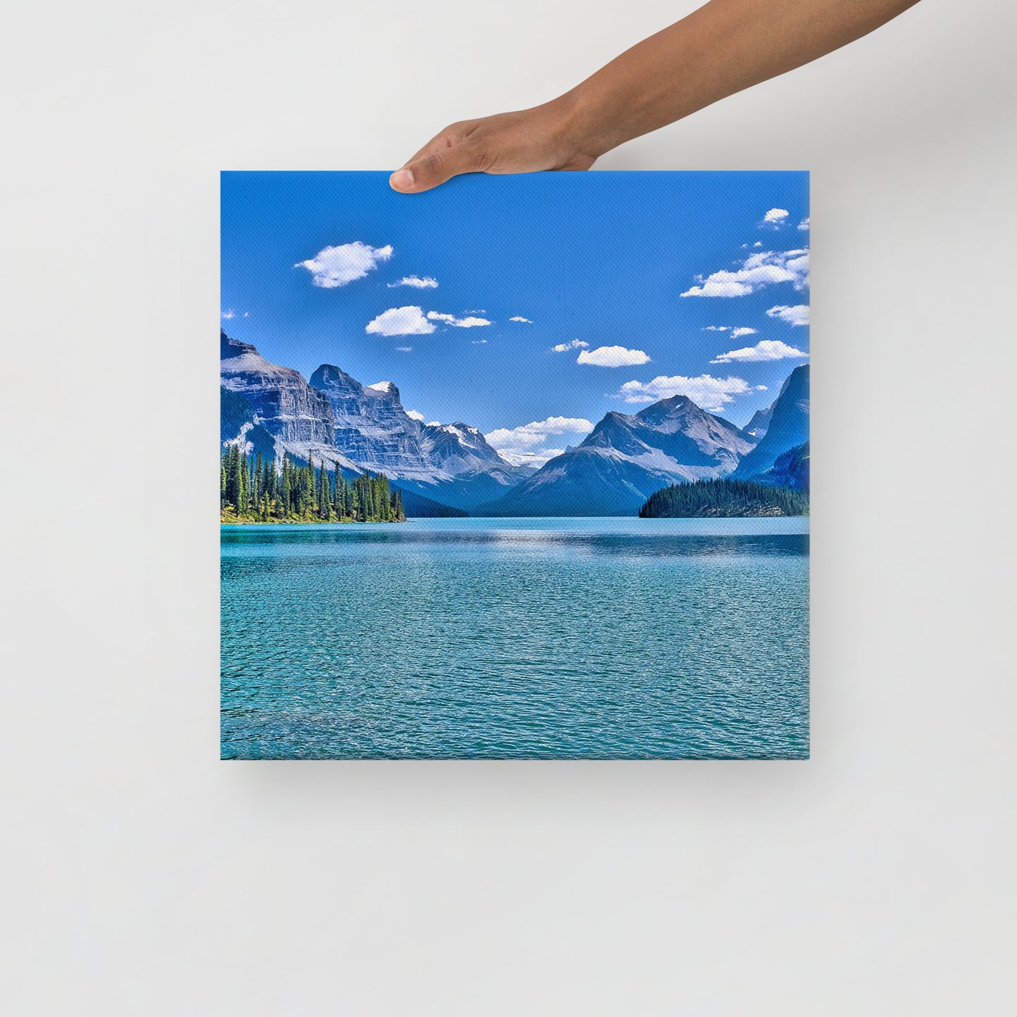 Canvas Print - Maligne Lake Spirit Island HDR