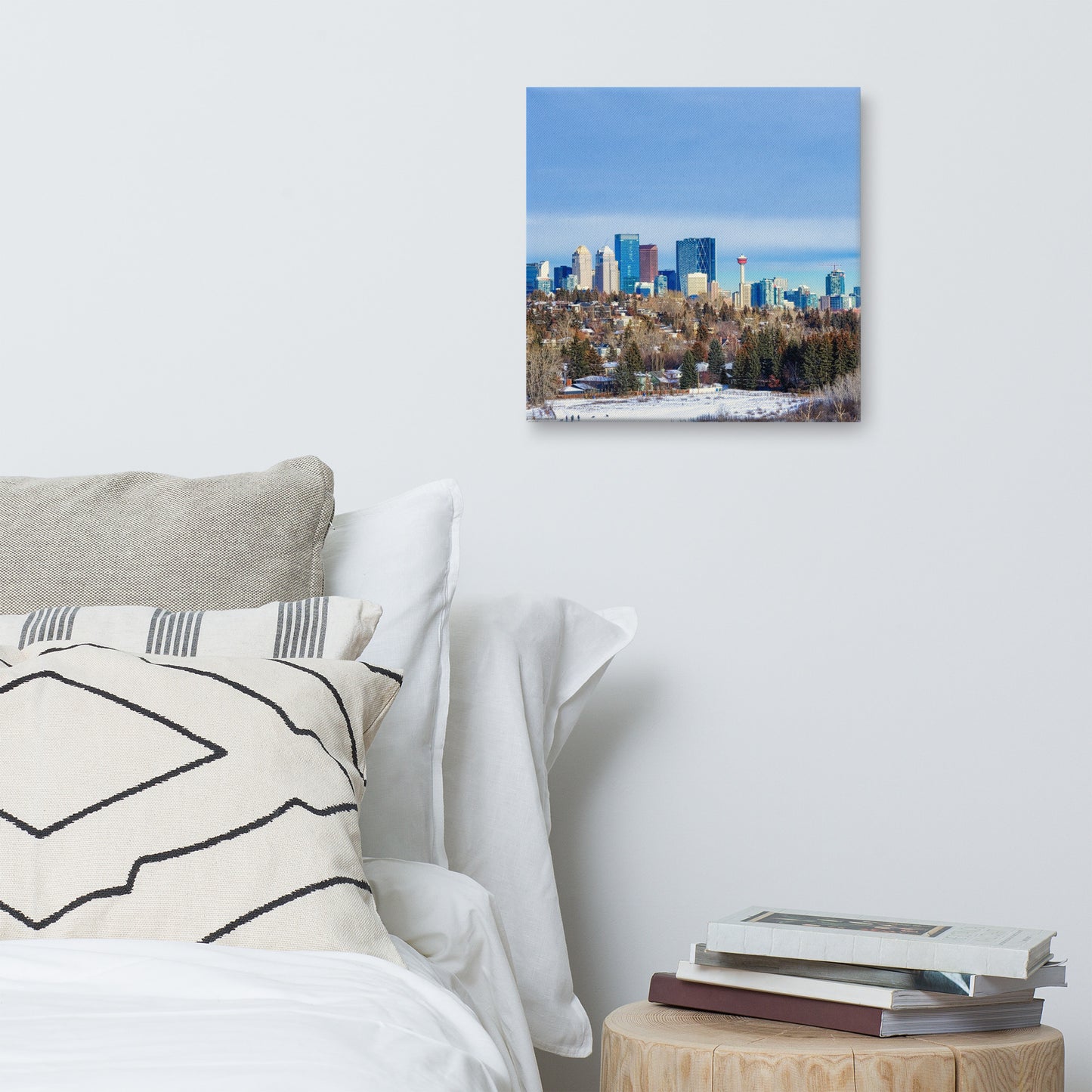 Canvas Print - Downtown Calgary River Park Winter HDR