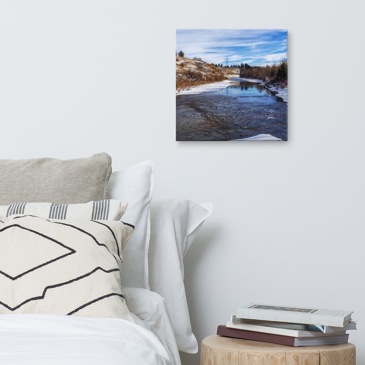 Canvas Print - Elbow River Sandy Beach Park Winter