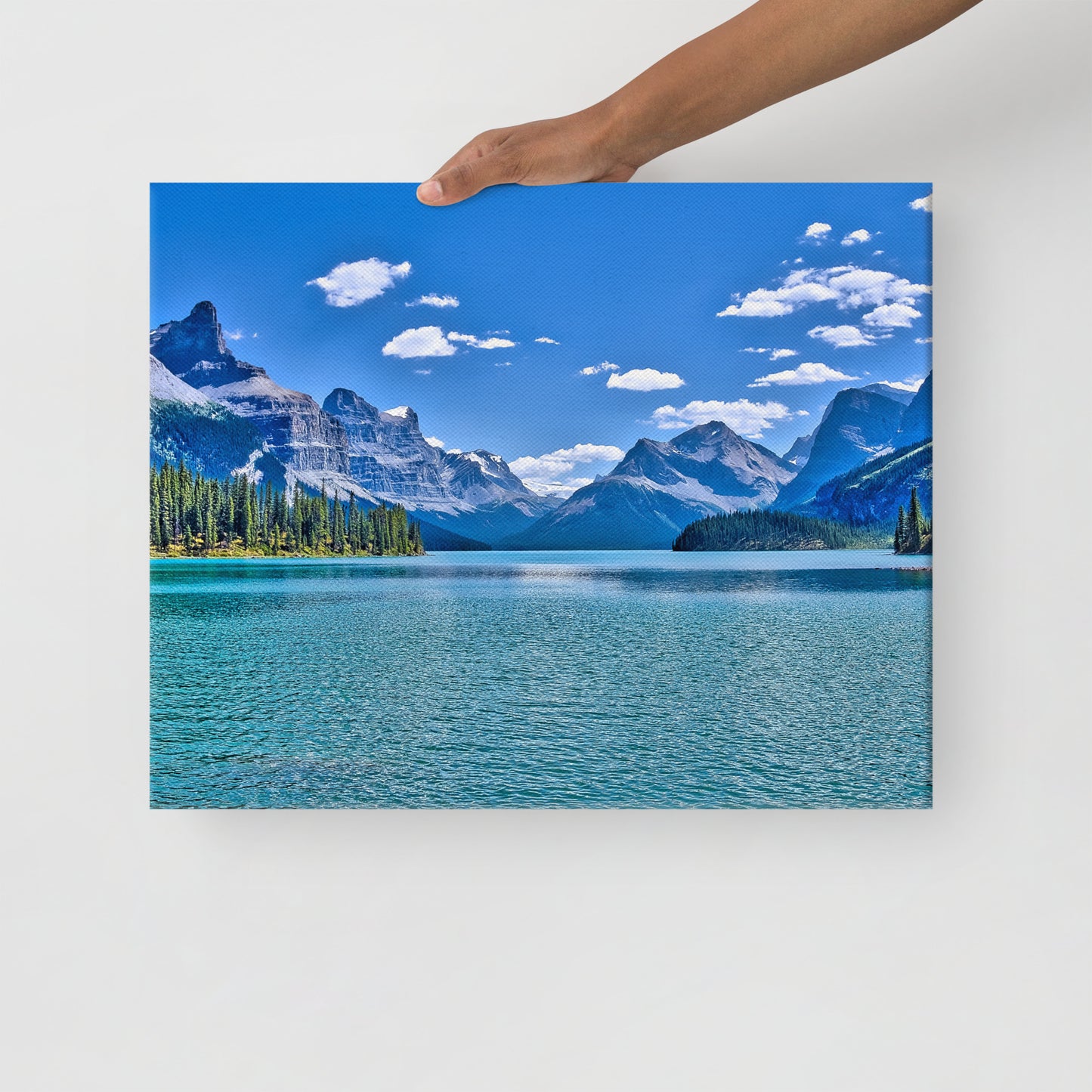 Canvas Print - Maligne Lake Spirit Island HDR