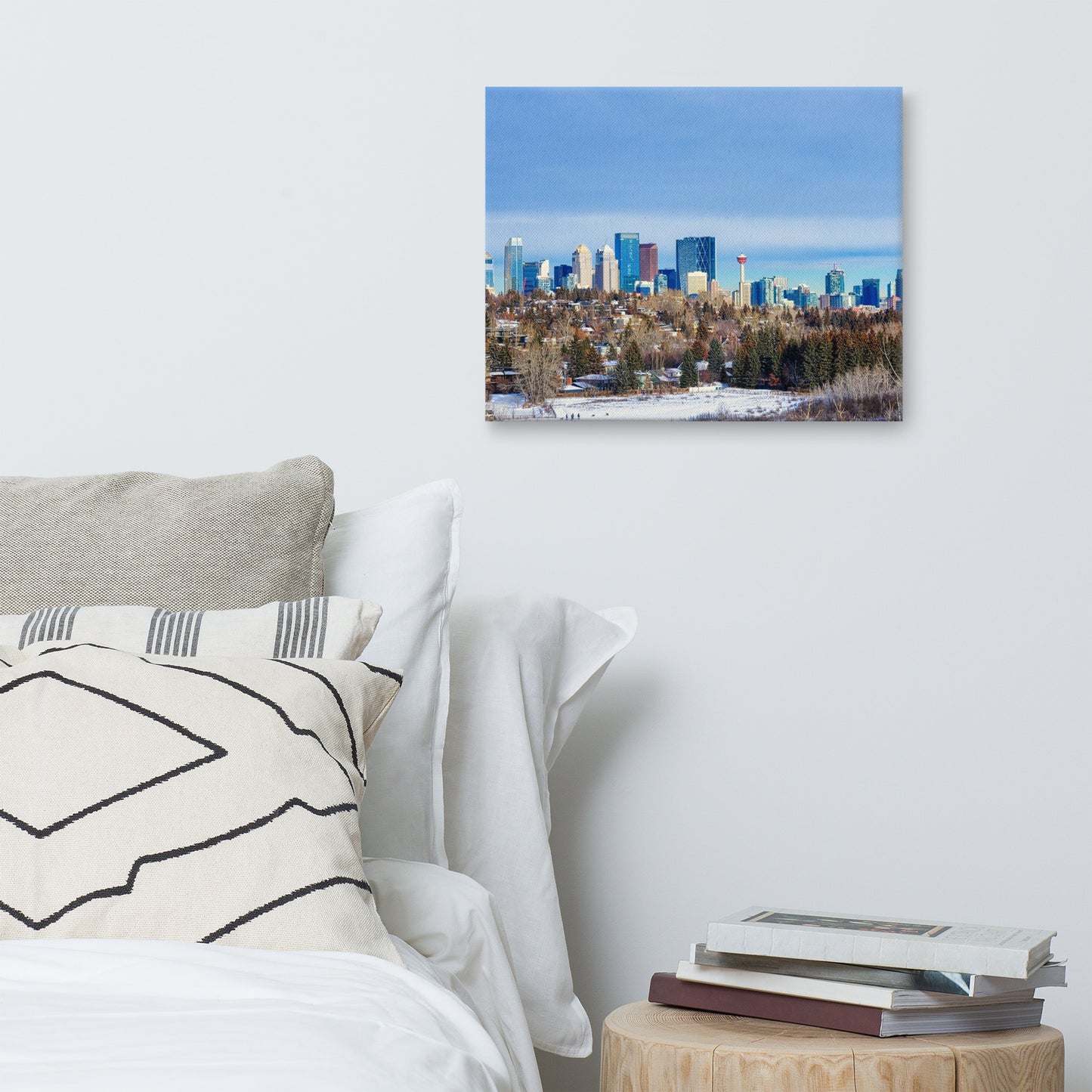 Canvas Print - Downtown Calgary River Park Winter HDR