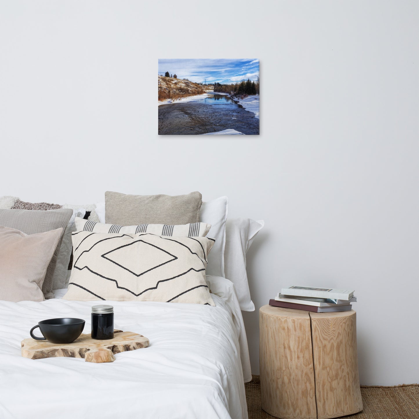 Canvas Print - Elbow River Sandy Beach Park Winter