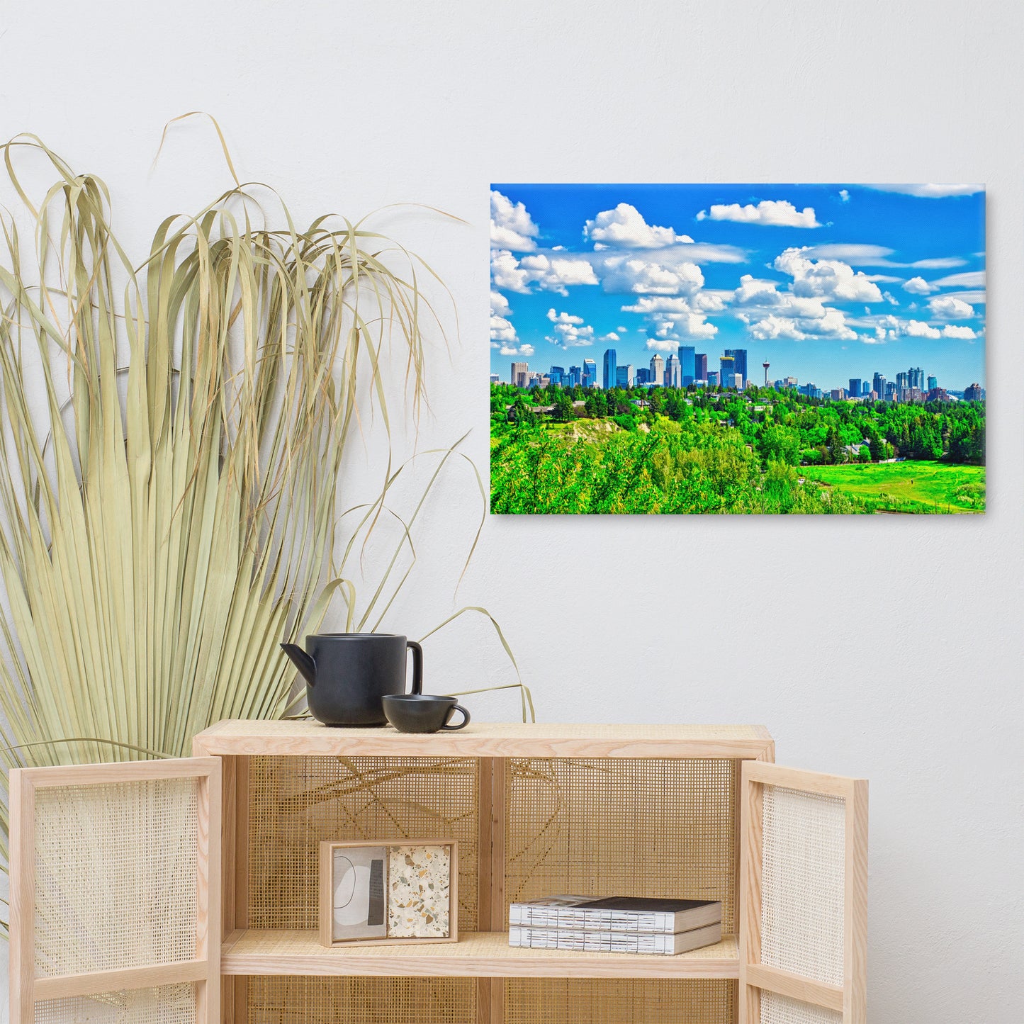 Canvas Print - Downtown Calgary River Park