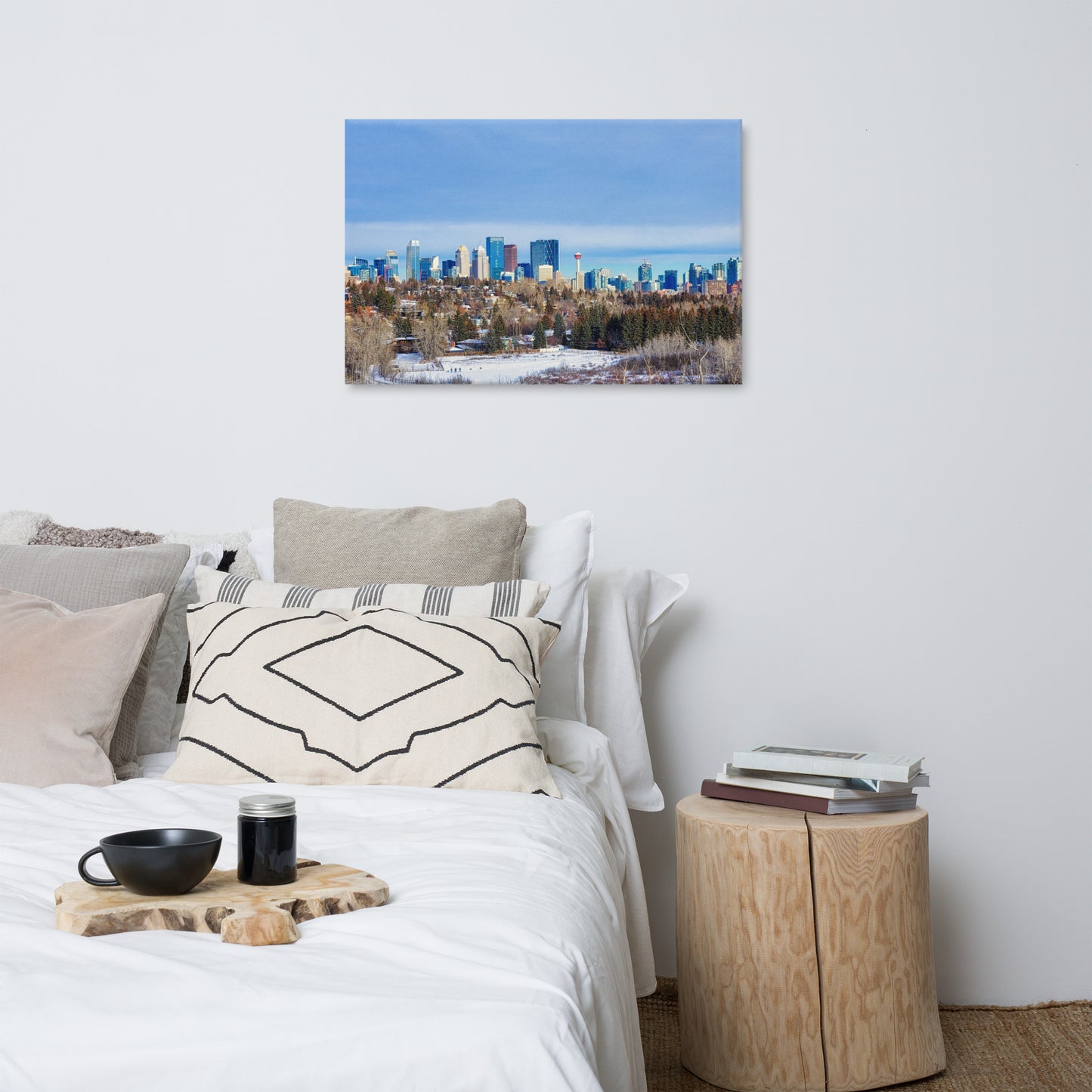 Canvas Print - Downtown Calgary River Park Winter HDR