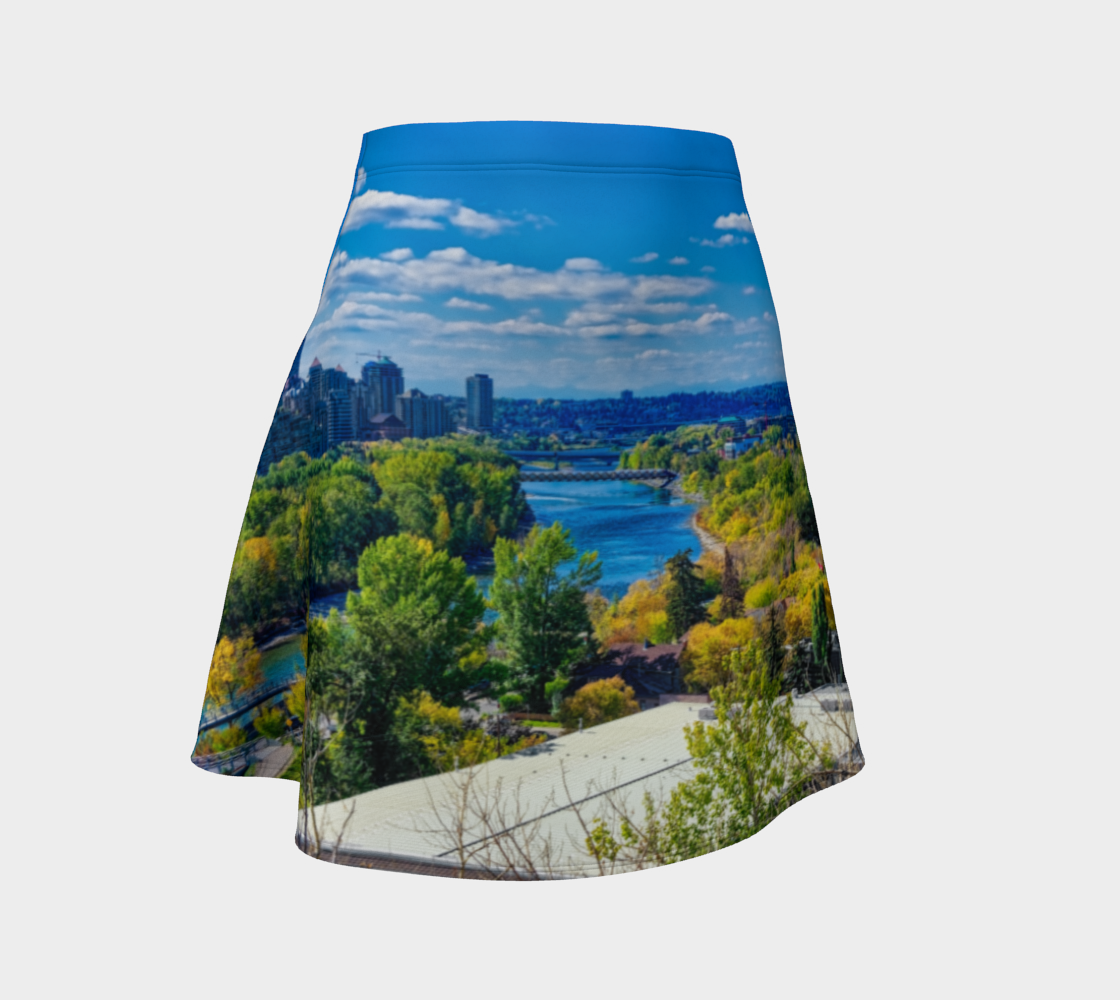 Women's Flare Skirt - Bow River Peace Bridge McHugh Bluff HDR