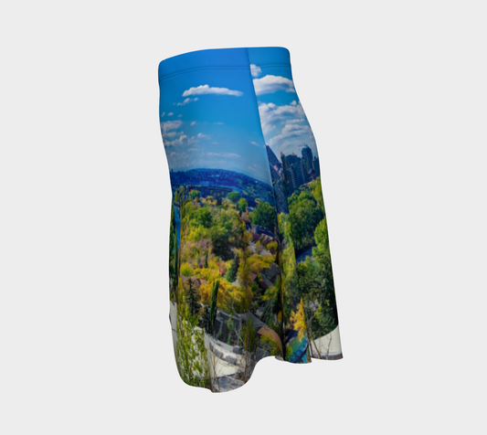 Women's Flare Skirt - Bow River Peace Bridge McHugh Bluff HDR