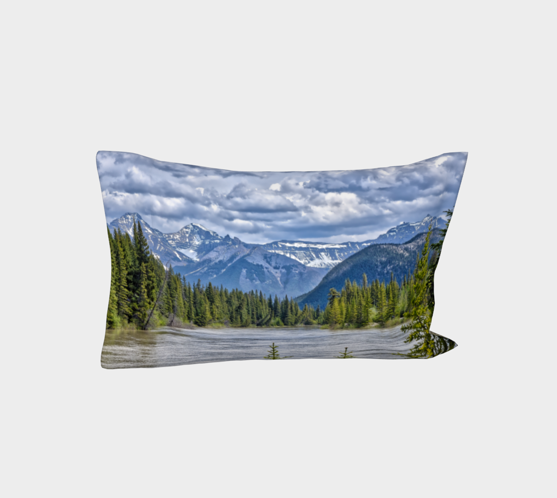 Bed Pillow Sleeve - Sundance Canyon Bow River HDR