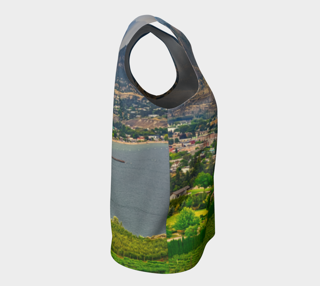 Women's All-Over Loose Long Tank Top - Penticton Munson Mountain