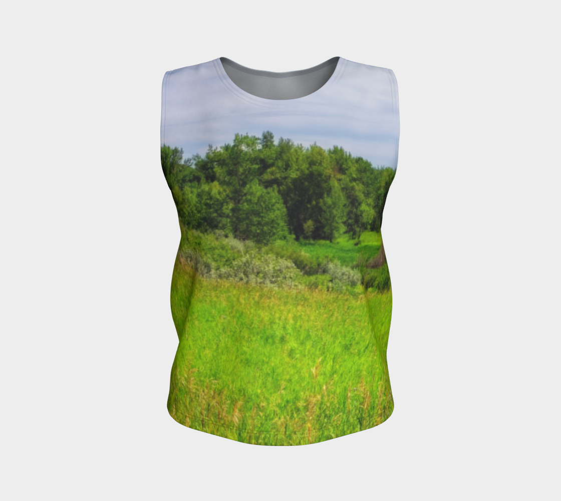 Women's All-Over Loose Regular Tank Top - Fish Creek Park Votier's Flats Meadow
