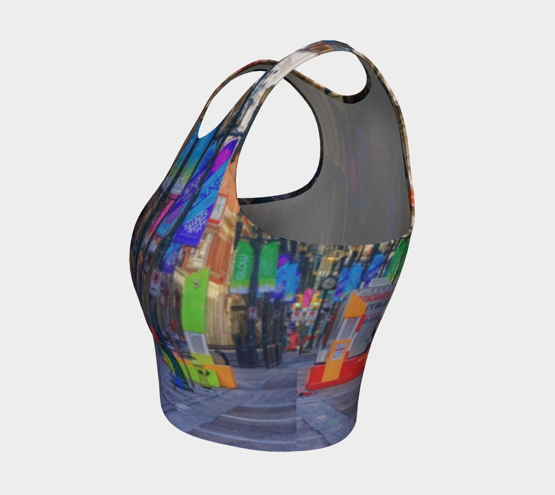 Women's Athletic Crop Top - Downtown Calgary Stephen Avenue