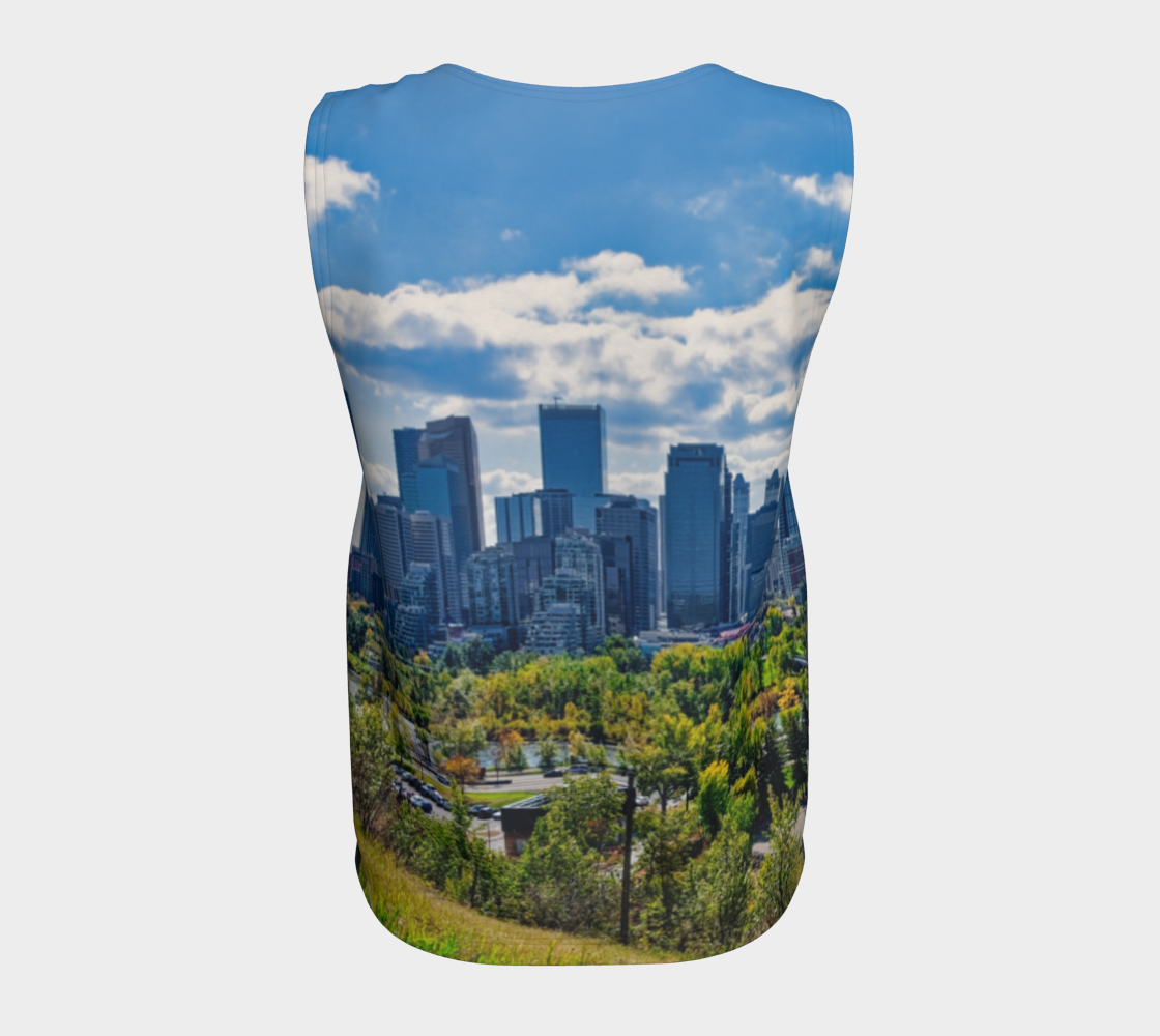 Women's Loose Regular Tank Top - Downtown Calgary McHugh Bluff Fall
