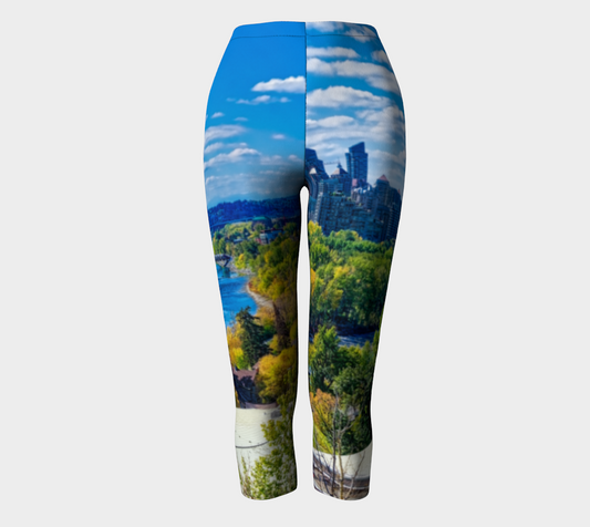 Women's Capris - Bow River Peace Bridge McHugh Bluff Fall HDR