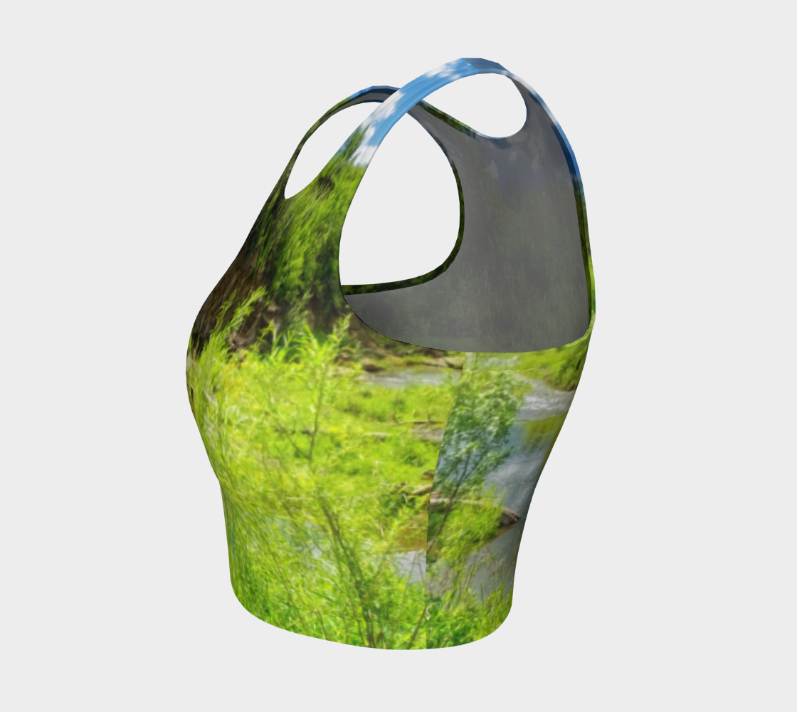 Women's Athletic Crop Top - Fish Creek Park Votier's Flats