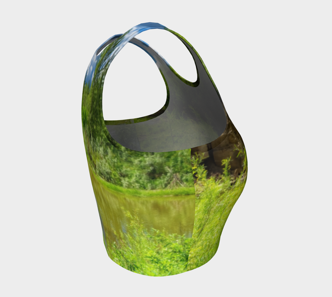 Women's Athletic Crop Top - Fish Creek Park Votier's Flats