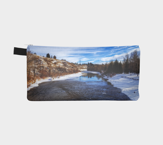 Pencil Case - Elbow River Winter Sandy Beach Park