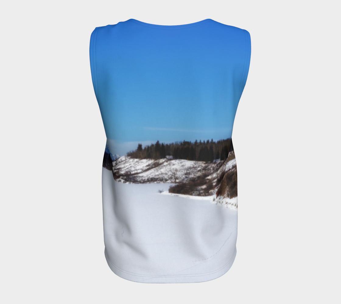 Women's All-Over Loose Regular Tank Top - Glenmore Reservoir Winter