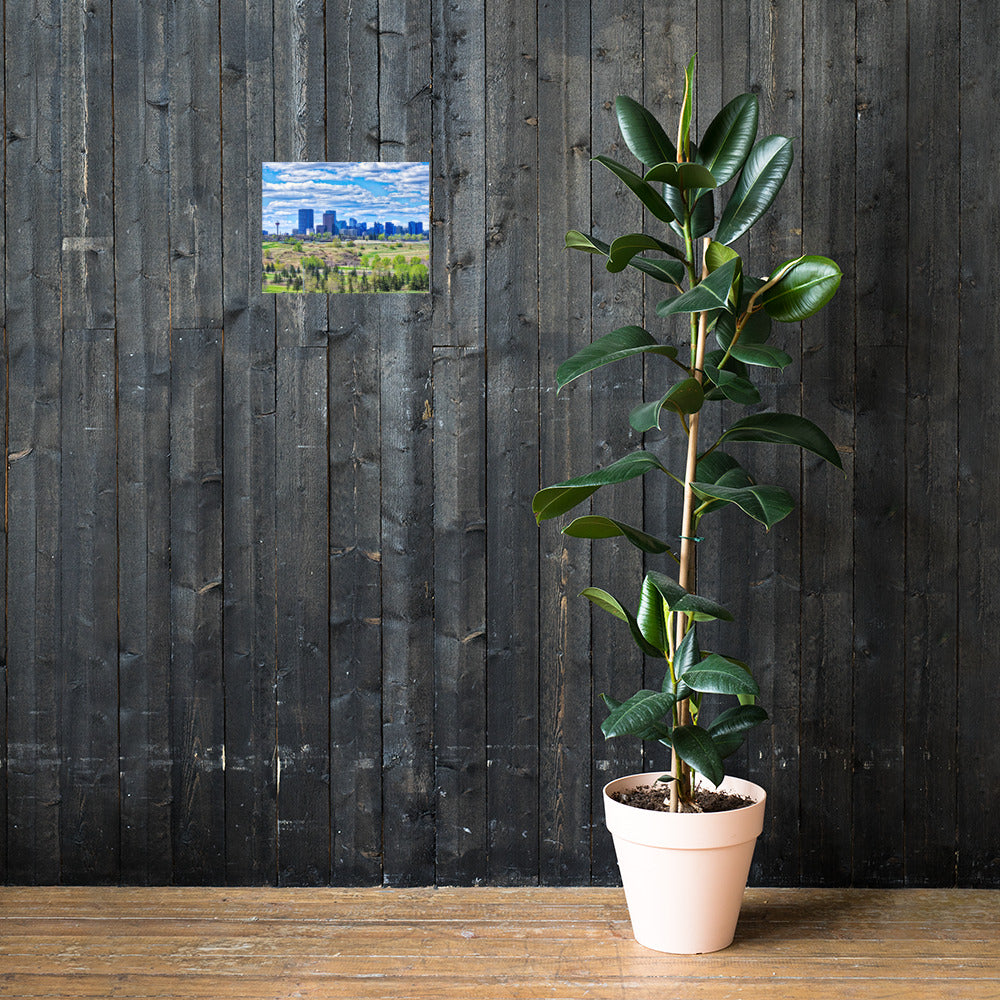 Matte Poster Print - Downtown Calgary Vista Heights Hill HDR
